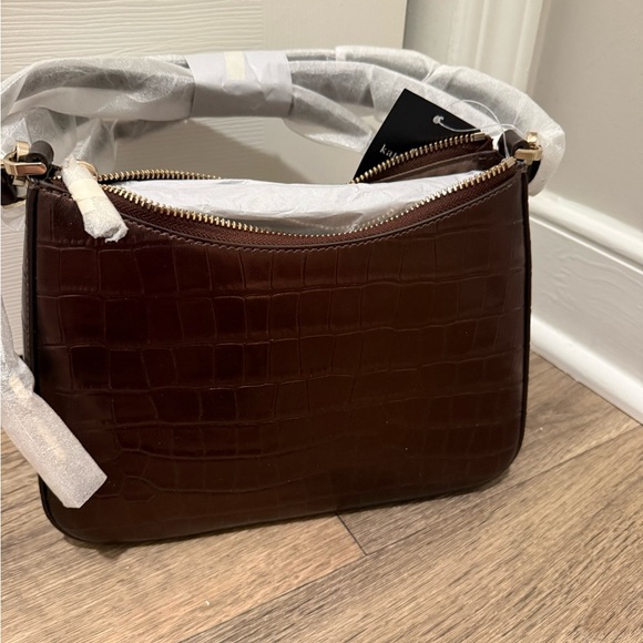 KATE SPADE Margot Metallic Croc Embossed Convertible Shoulder Bag NWT - Picture 5 of 7